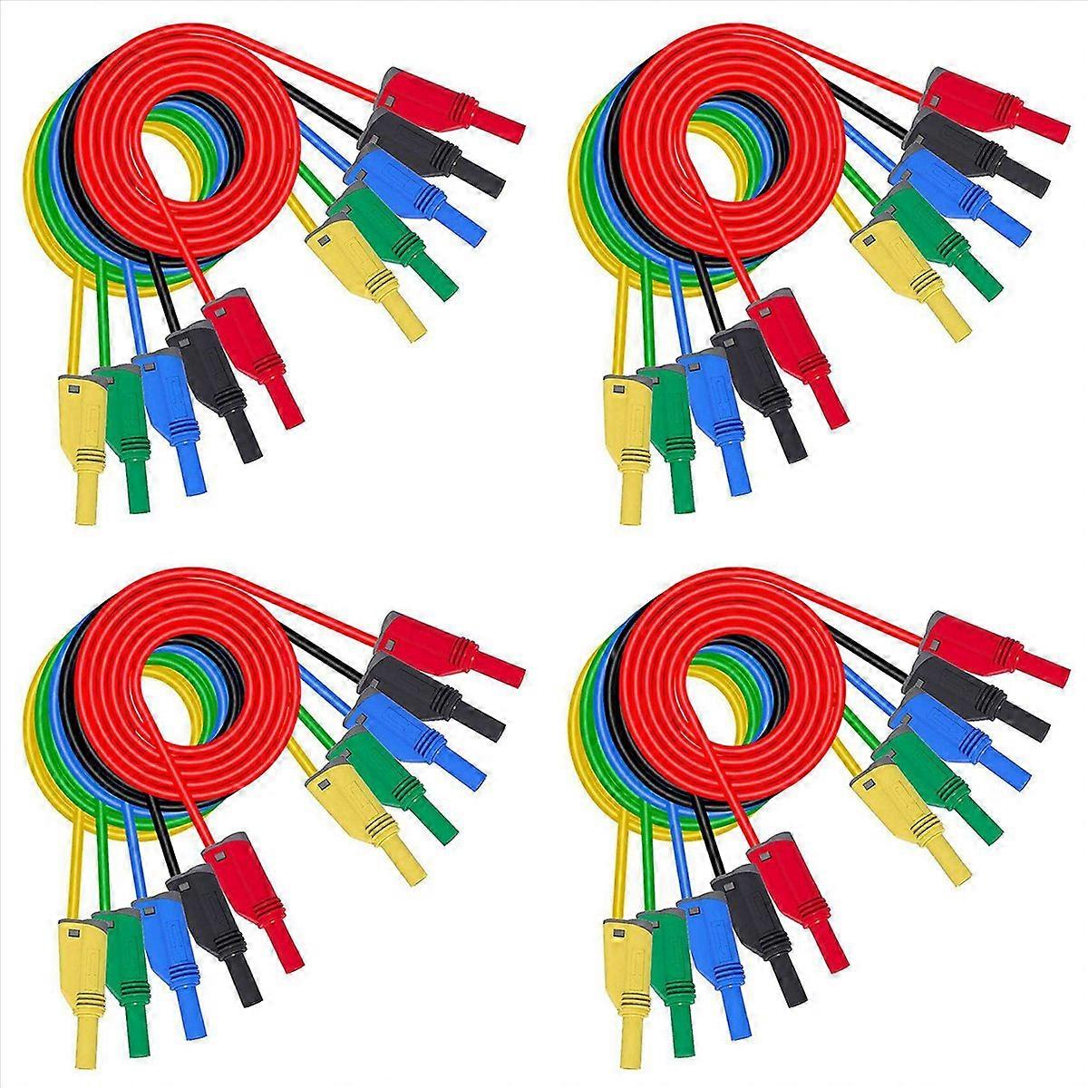 5PCS Banana Plug Silicone Test Leads 4mm