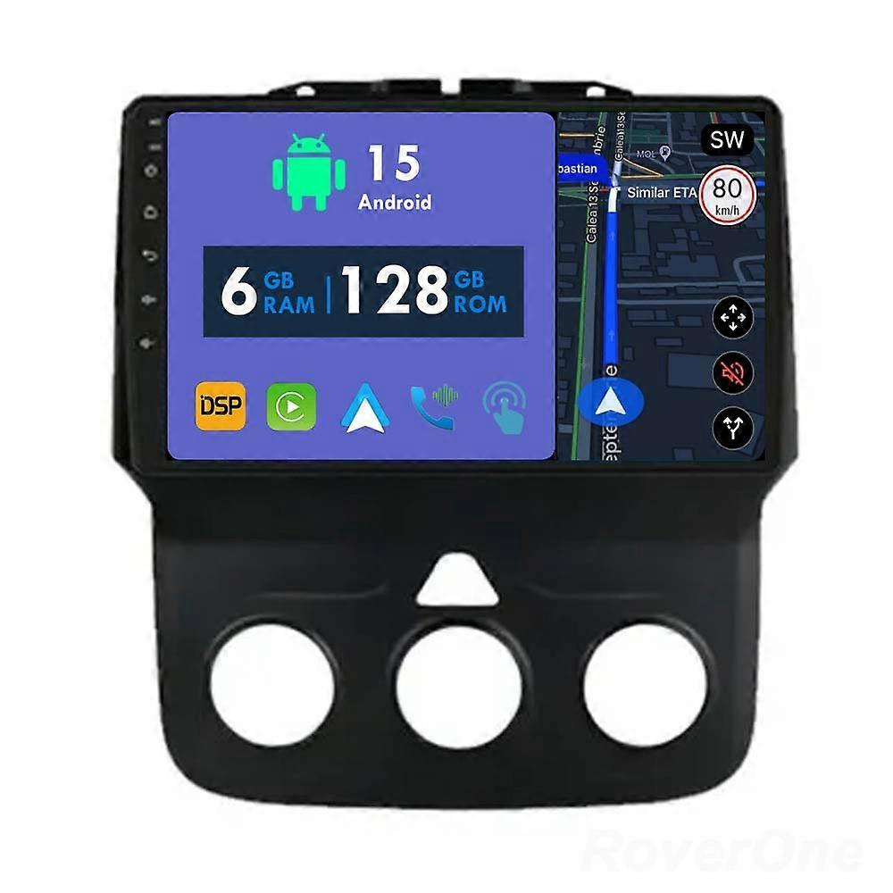 Car Radio 6G+128G CarPlay GPS Navigation Head Unit for Dodge Ram 1500 2500 3500 2013-2019 Android Auto Bluetooth Stereo Touch Screen