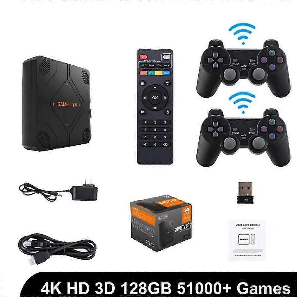 V5 Console de videogame Saída HDMI 64G Construído em 45000 jogos retrô Ultra Low Latency Wireless Controller TV Box Player Xmas Gift