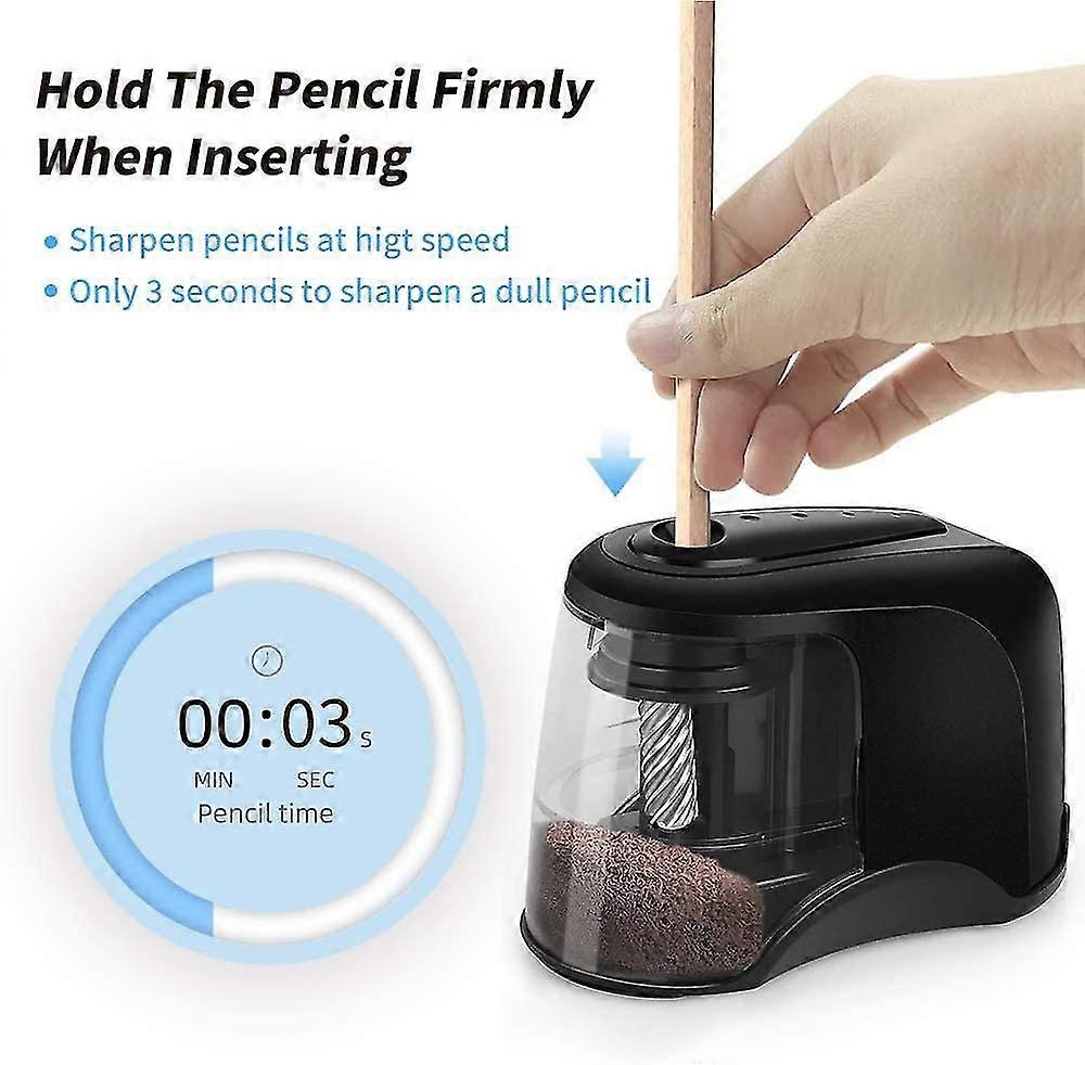 Electric Pencil Sharpener, Heavy-duty Helical Blade To Fast Sharpen, Pencil Sharpeners For Usb/battery Operated, Suitable For No.2/colored Pencils