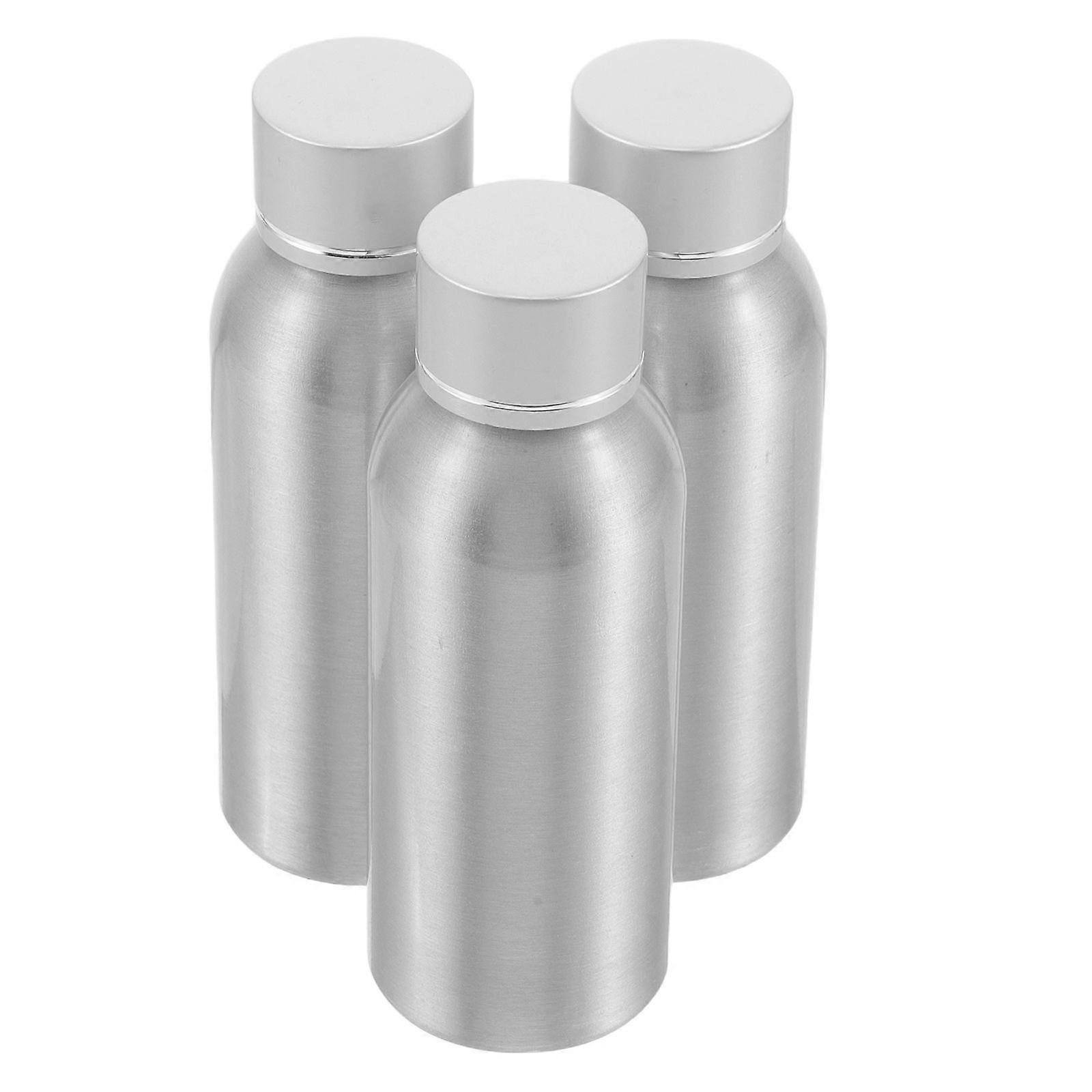 3pcs Travel Dispensing Bottles - 100ml Aluminum Jars With Screw Caps - Refillable Empty Containers For Perfumes And Lotions