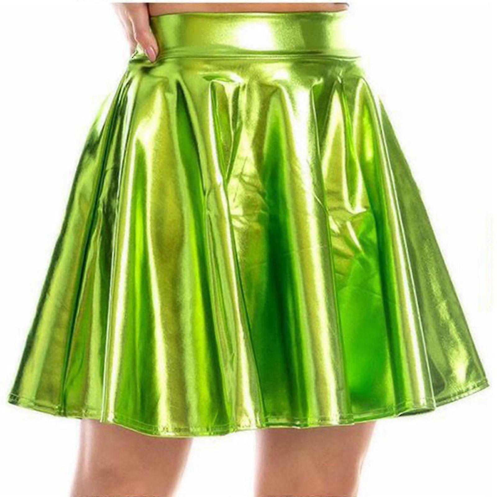 2024 Mardi GrasWomen's Basic Versatile Stretchy Flared Casual Solid Color Party Cosplay Mini Skater Skirt
