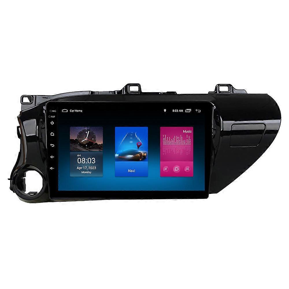 RoverOne Car Stereo Radio Bluetooth CarPlay Android Auto GPS Sat Nav Touch Screen for Toyota Hilux Pick Up AN120 2015 - 2020