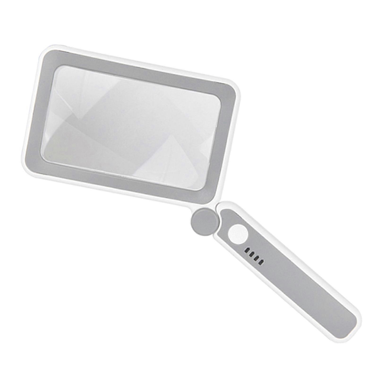 Magnifying Glass with Light, 4Times Handhelds Large Magnifying Glass 10 LED Illuminated Light Magnifier for Reading Multicolor