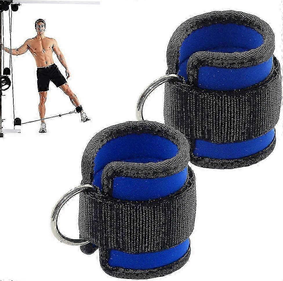Ankle & Wrist Strength Training Strap with Adjustable D-ring for Weight Exercises on Abs, Legs & Hips - Suitable for Men & Women