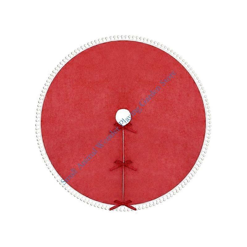 C9GC Polyester Christmas Tree Mat With Ball Holiday Display Tree Stand Cover