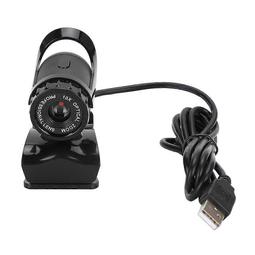 Camera Black USB High Definition Built In Digital Microphone with Clip Base Computer Supplies