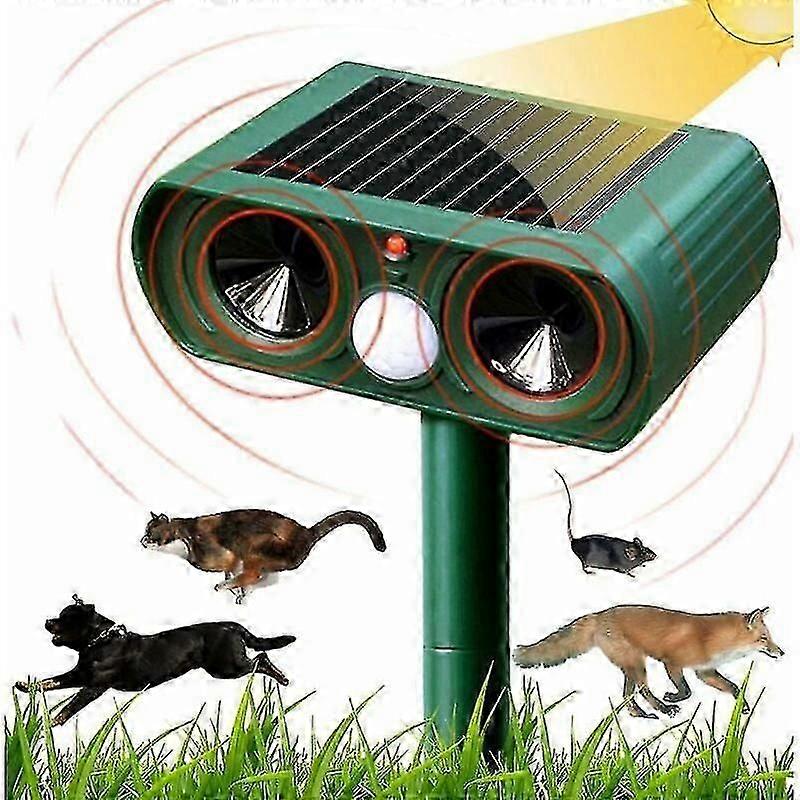 Solar Ultrasonic Cat Repeller Outdoor Cat Repeller Adjustable Sensitivity And Frequency Ultrasonic Cat Repeller Repel Pests Garden Protector