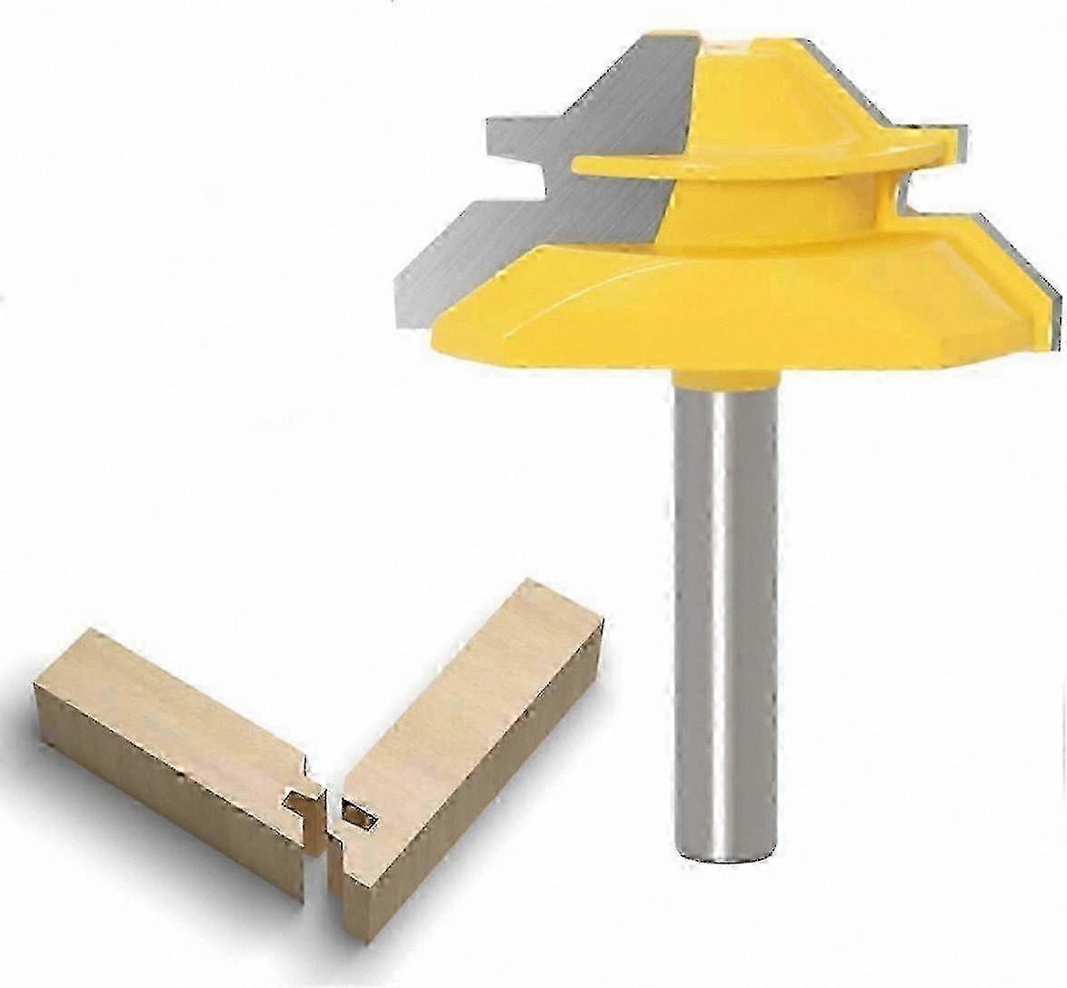 45 Degree Lock Miter Router Bit 8mm for Woodworking Grooving Tenon Joint Cutting Tool SZRH
