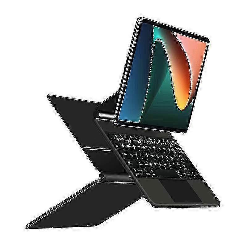 Leather Tablet Case with Wireless Bluetooth Keyboard and Touchpad for Compatible Devices