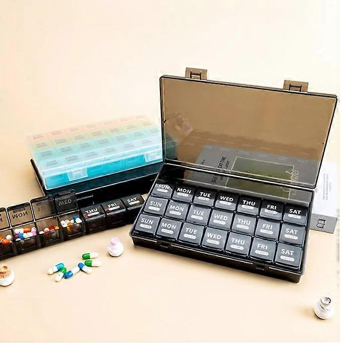 28-Compartment Large-Capacity Portable Pill Organizer