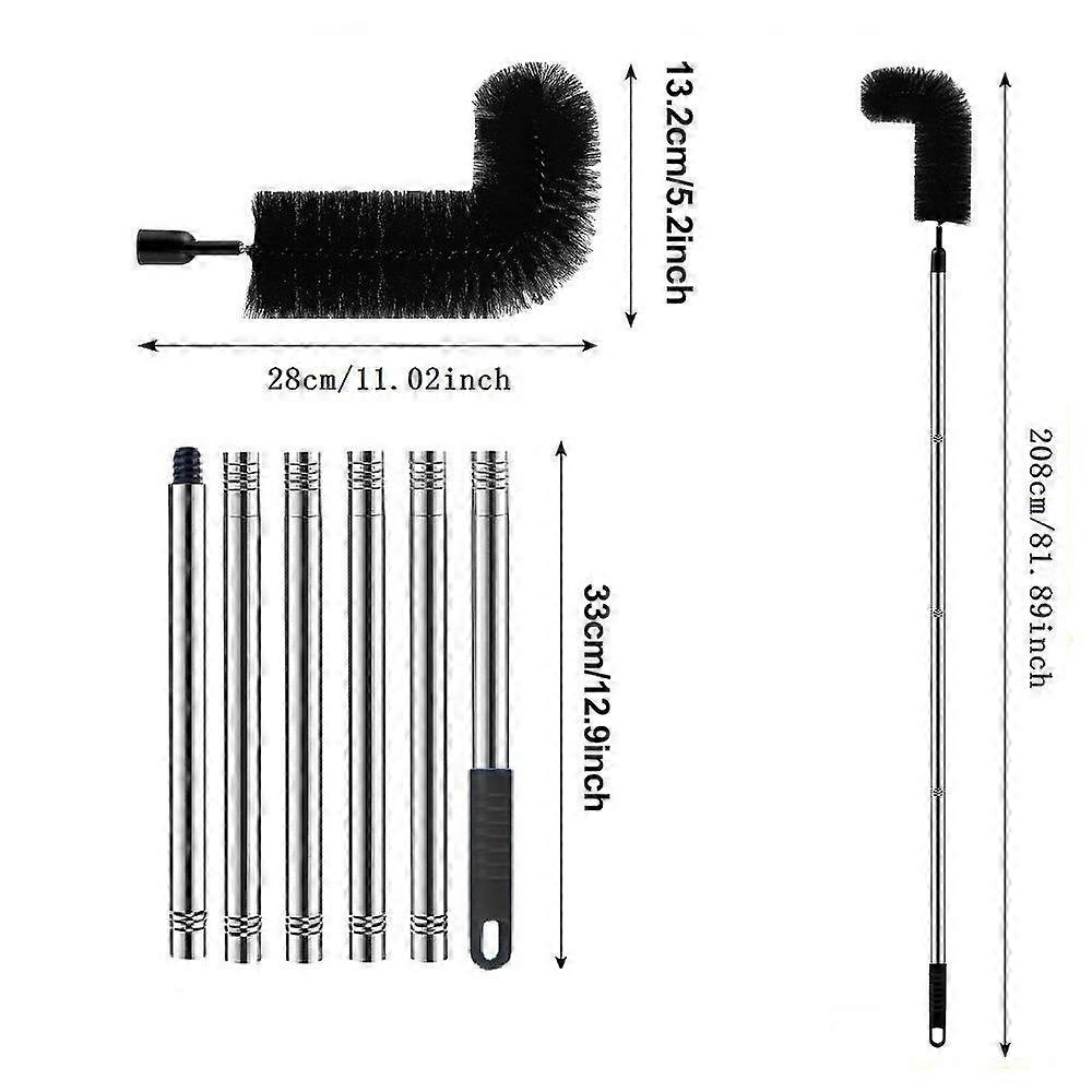 Bendable Head Gutter Cleaning Brush Extendable Balcony Gutter Brush  Gutter Cleaning Tools