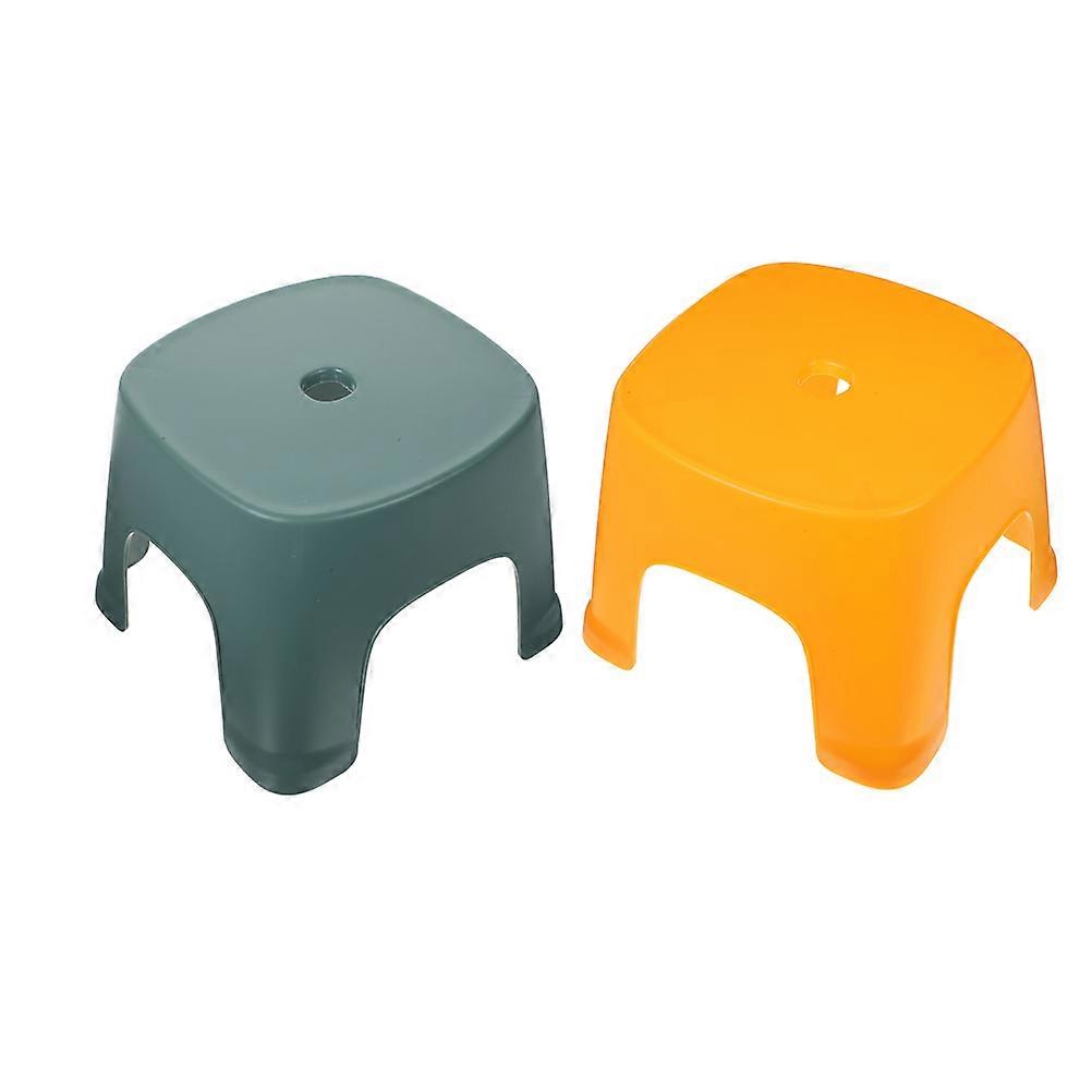 Household Foot Stool Step Stool for Bathroom Use 2Pcs Plastic Design