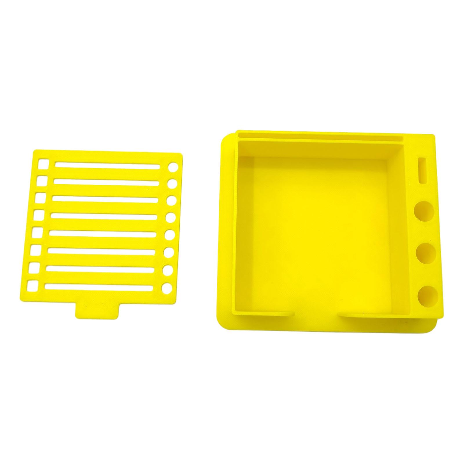 Sticky Note Storage Box Desk Note Hold Accessory For Stationery Storage And Quick Note Retrieval Solution  Yellow