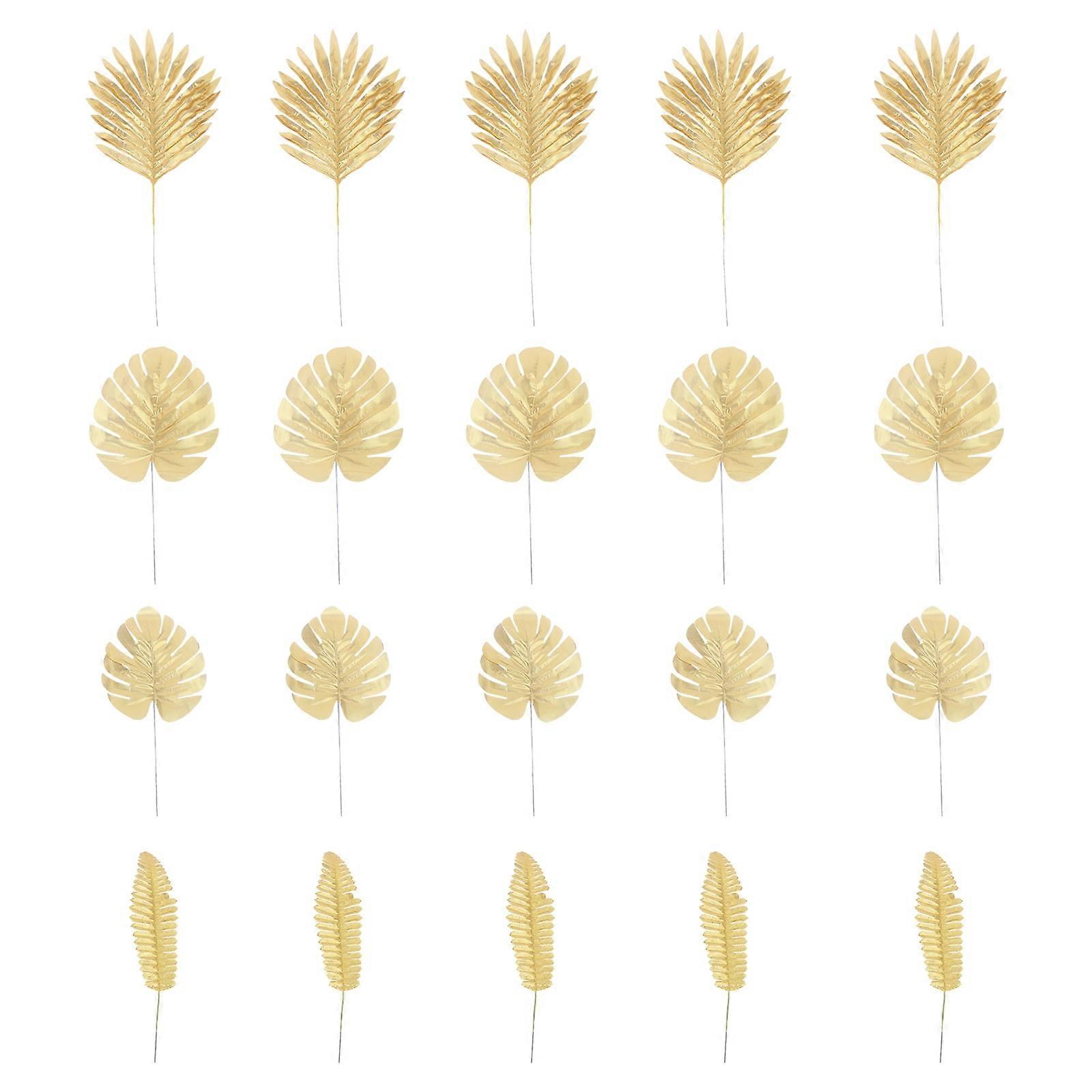 Artificial Palm & Monstera Leaves for Luau & Wedding Decor (20pcs)