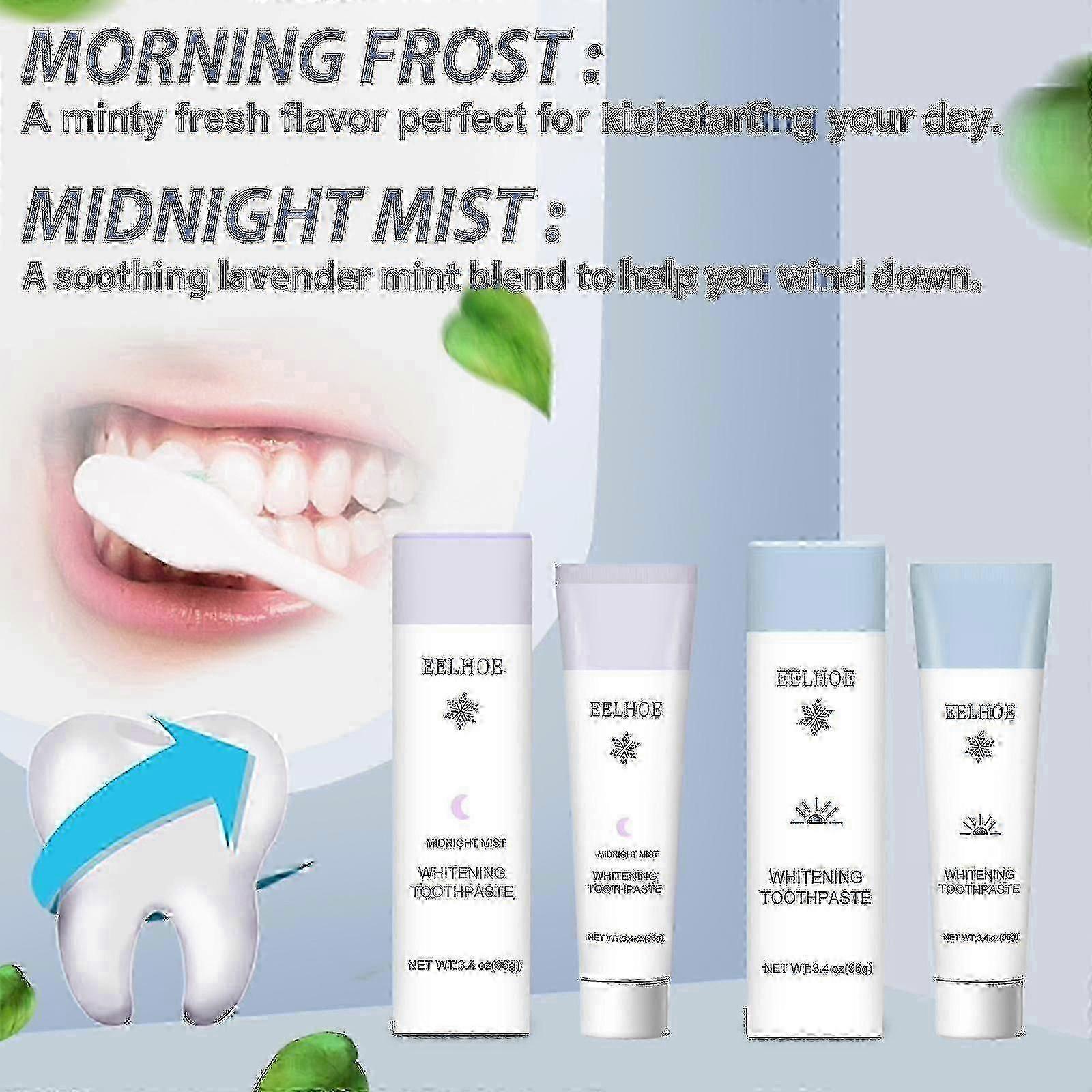 ホワイトニング歯磨き粉朝と夕方の歯磨き粉セット