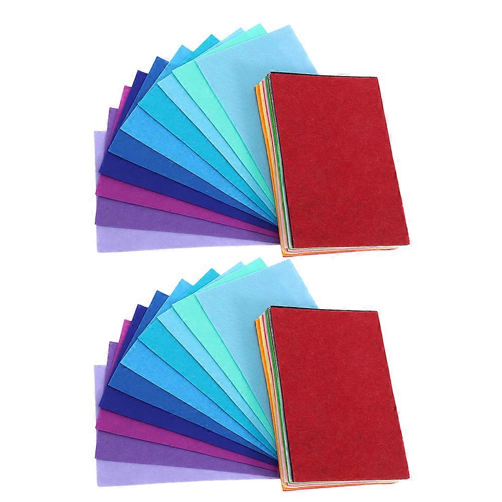 Assorted Color Felt Fabric Sheets for DIY Sewing 80Pcs Craft Felt Rectangles