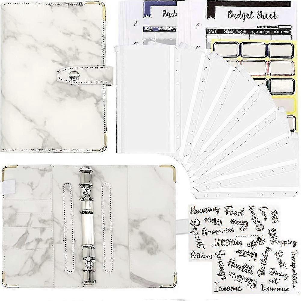 A6 Budget Binder, With Cash Envelopes System, Refillable Budget Planner Organizer-df