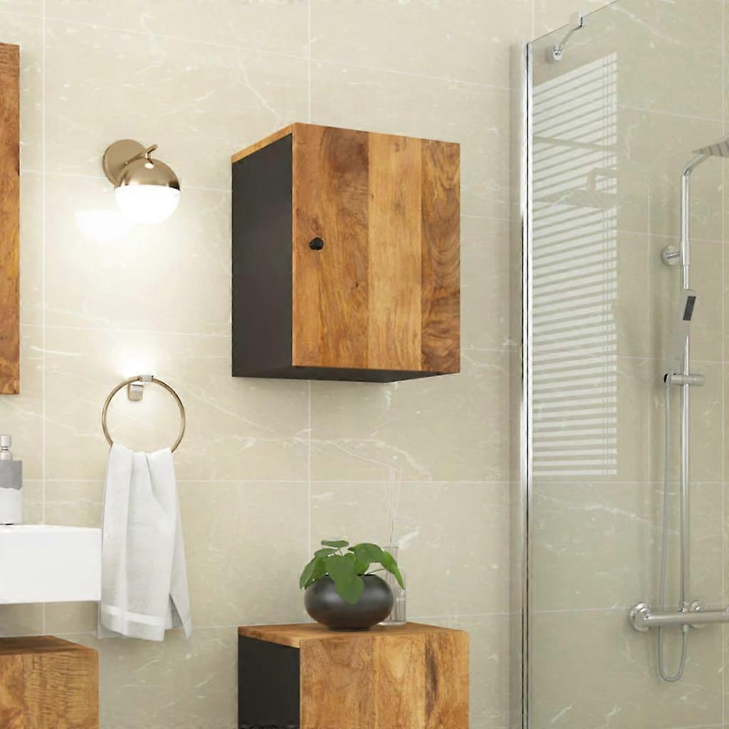 Bathroom Wall Cabinet 38x33x48 cm Solid Mango Wood