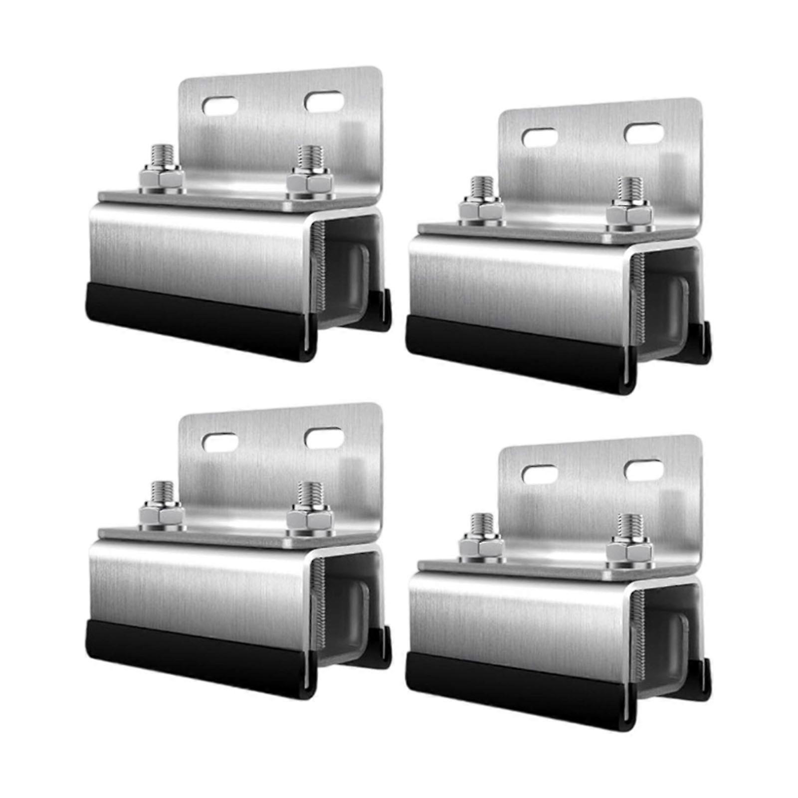 Heavy Duty Solar Brackets Kit Steel Not Mounts Hassle Without Setups Solar Panel Mounting Stand for Roof Top Boxes Multicolor