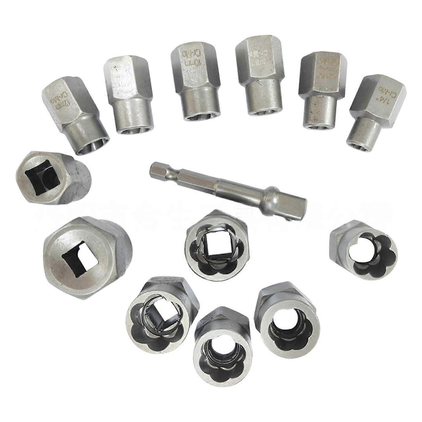 Skruvutdragare Metallborrsats Skadade skruvborttagare Utdragare Träbearbetningsverktyg Trasig bult Vattenrörsutdragare Flerfärgad