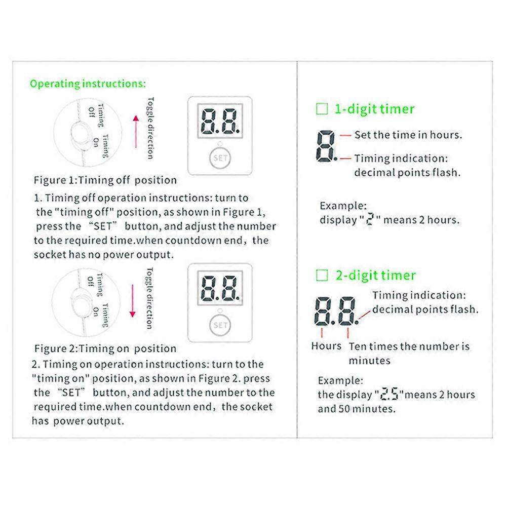 Countdown Switch Two Digit Display Countdown Timer Switch Phone Tablet Computer Charging Time Controller Socket EU Plug