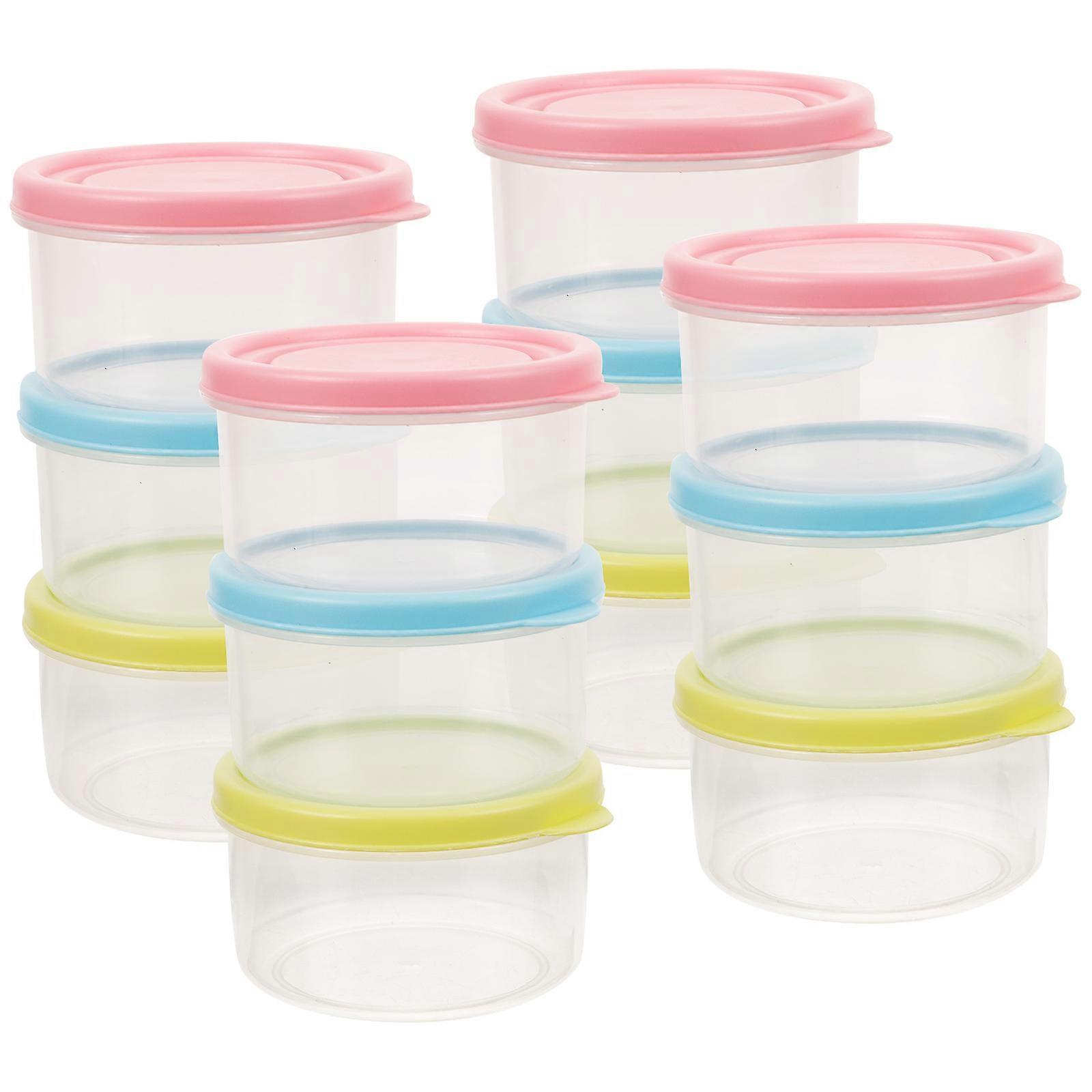 12pcs Plastic Containers with Lids Freezer Containers Meal Prep Jars Reusable Boxes