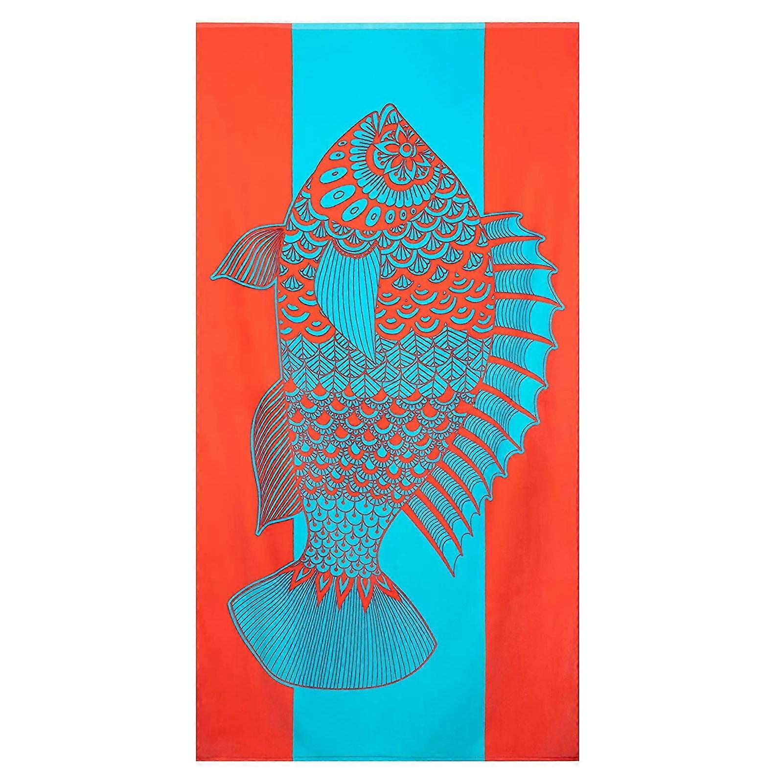 XIUH Home Textile Towel Ocean Beach Towel Polyester Beach Towel Summer Beach Towel (F)