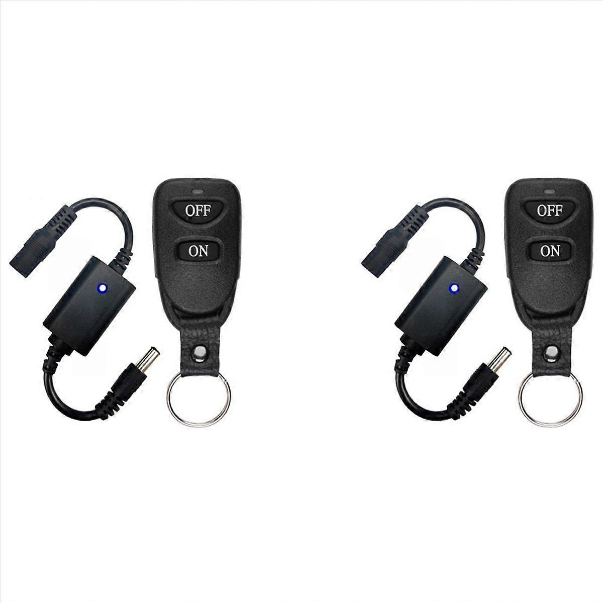 2X 433Mhz DC 3.7V 5V 12V Wireless Remote Control Switch Relay Driver on Off LED Light Strip Remote S