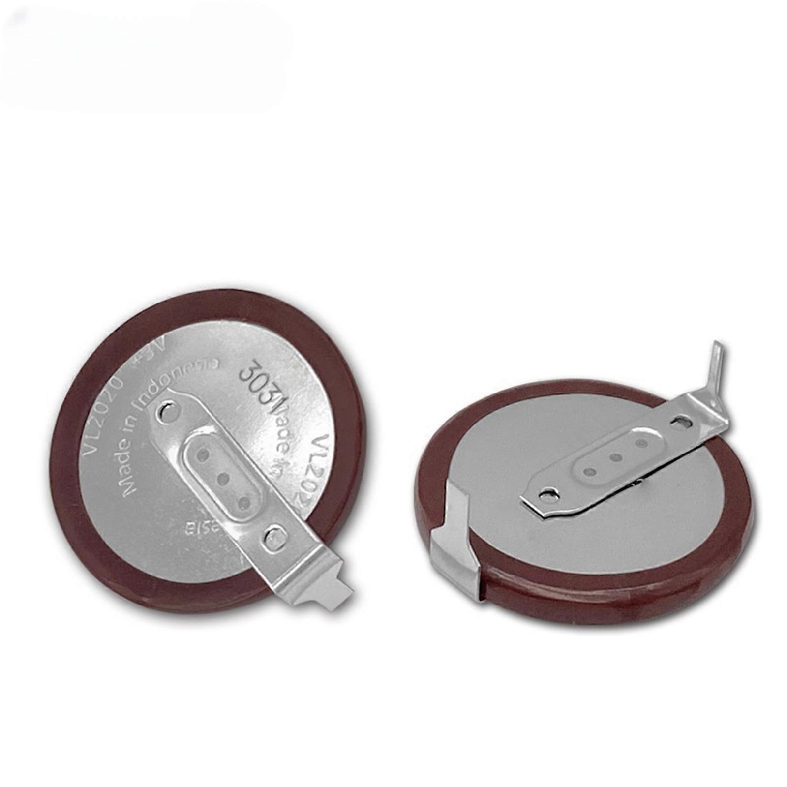 20mm Lithium Battery for Car Key Remote Control 3V 180 Degree Tab VL2020/HFN Replacement Battery Lithium Coin Battery Multicolor