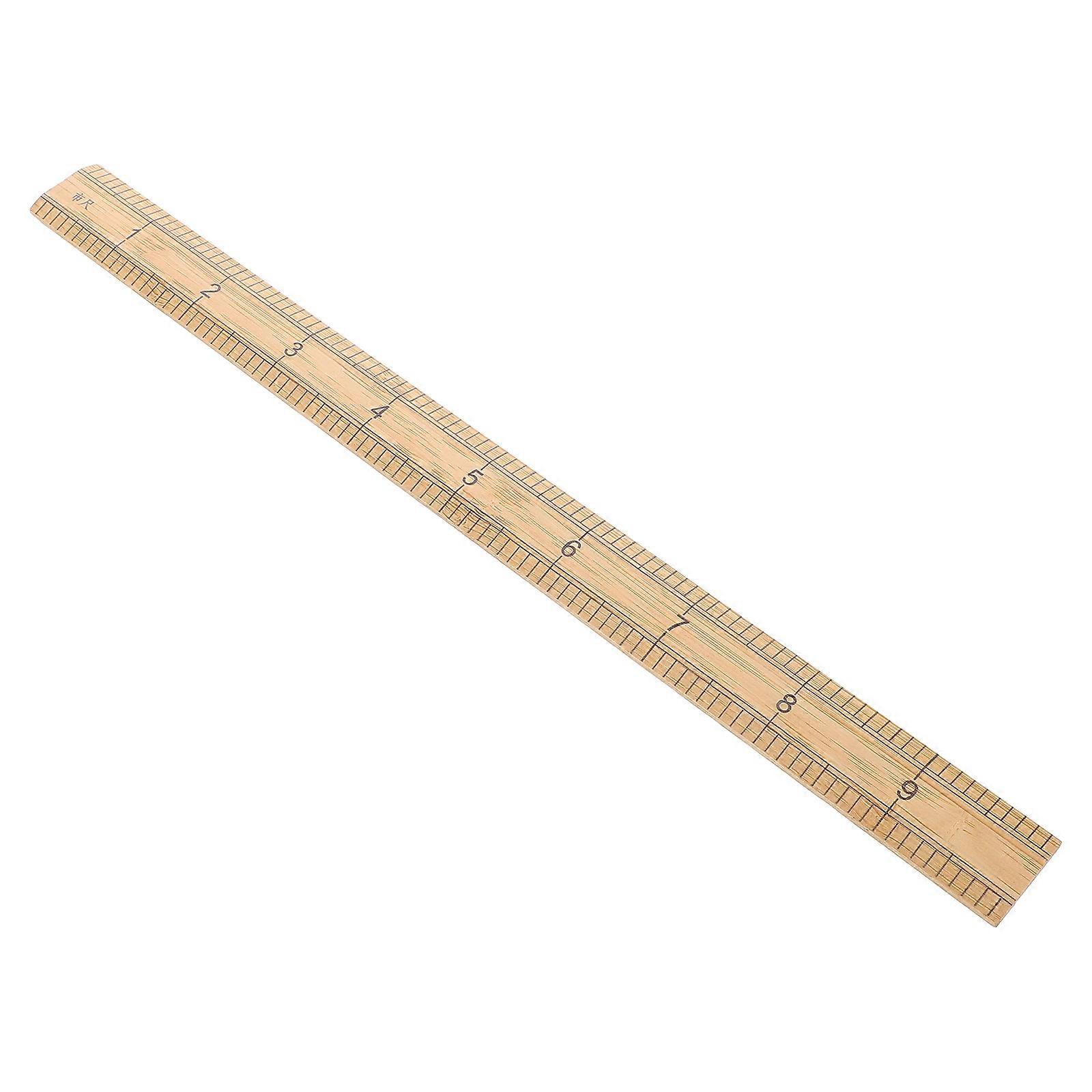 Dual-Sided Bamboo Ruler for Garment Measuring with Tailor Tool for Sewing