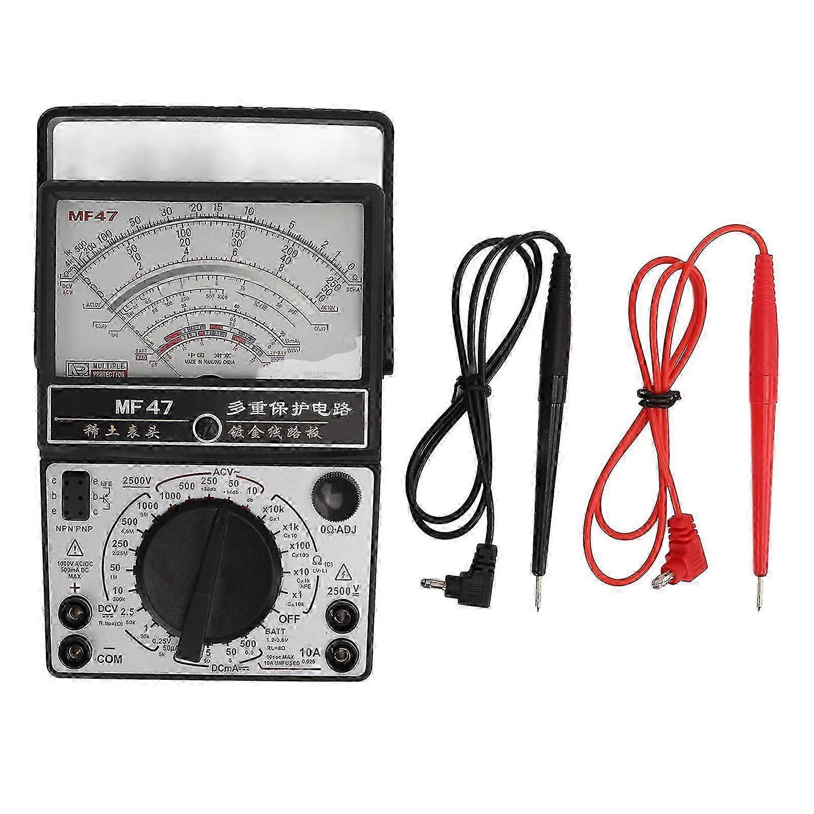 High Accuracy Analog Voltmeter - Mf47 Internal Magnetic Pointer Type Multimeter for YuJia (For Industry, Europe)
