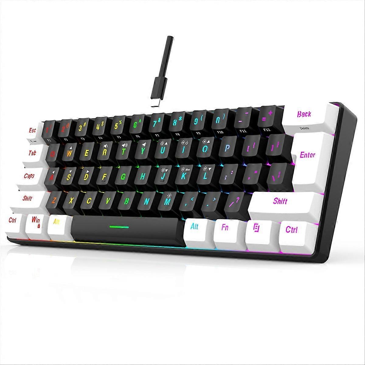 USB Wired 61Keys RGB Backlit Computer/ Keyboard Black