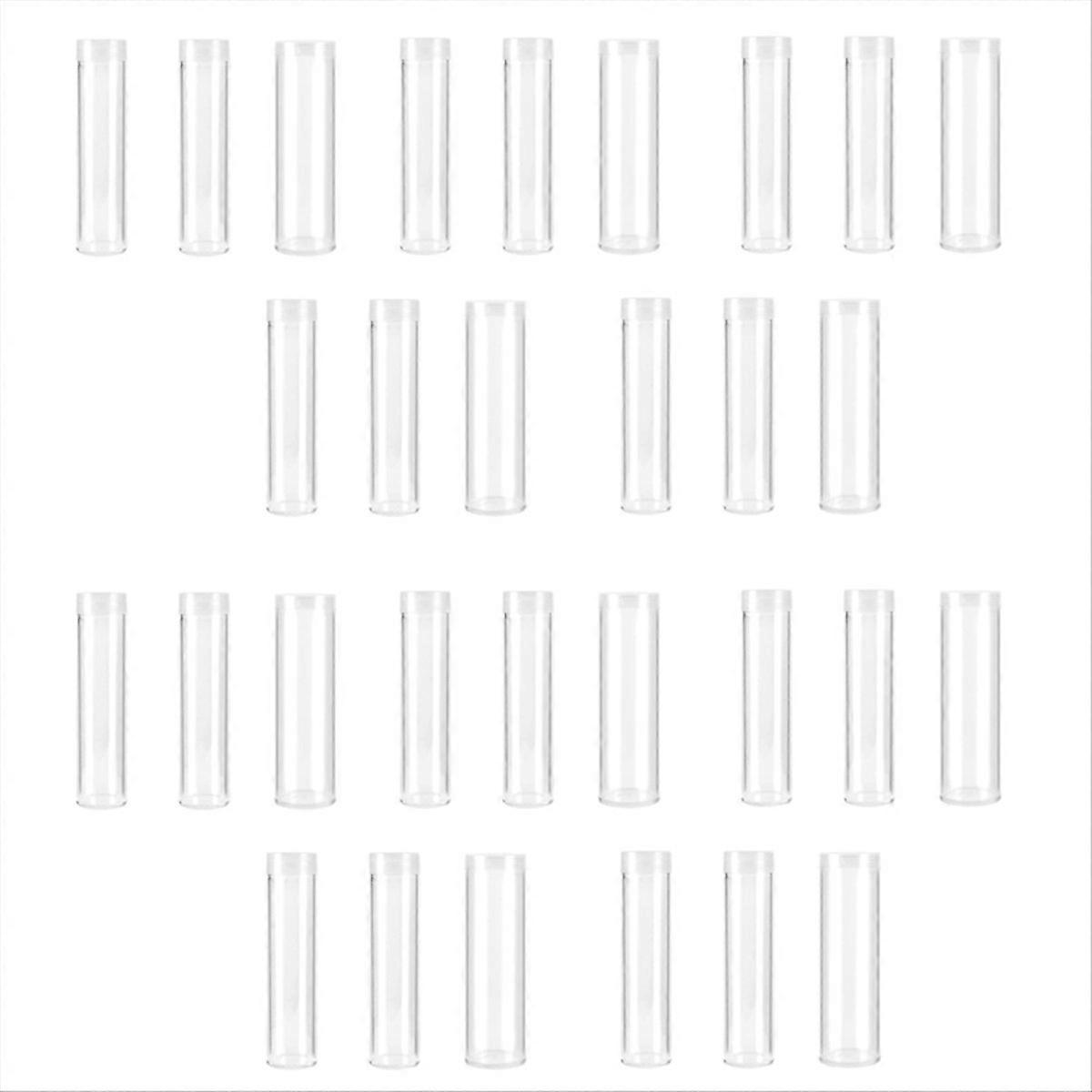 30Pieces Coin Tubes Assorted Sizes Coin Storage Tubes