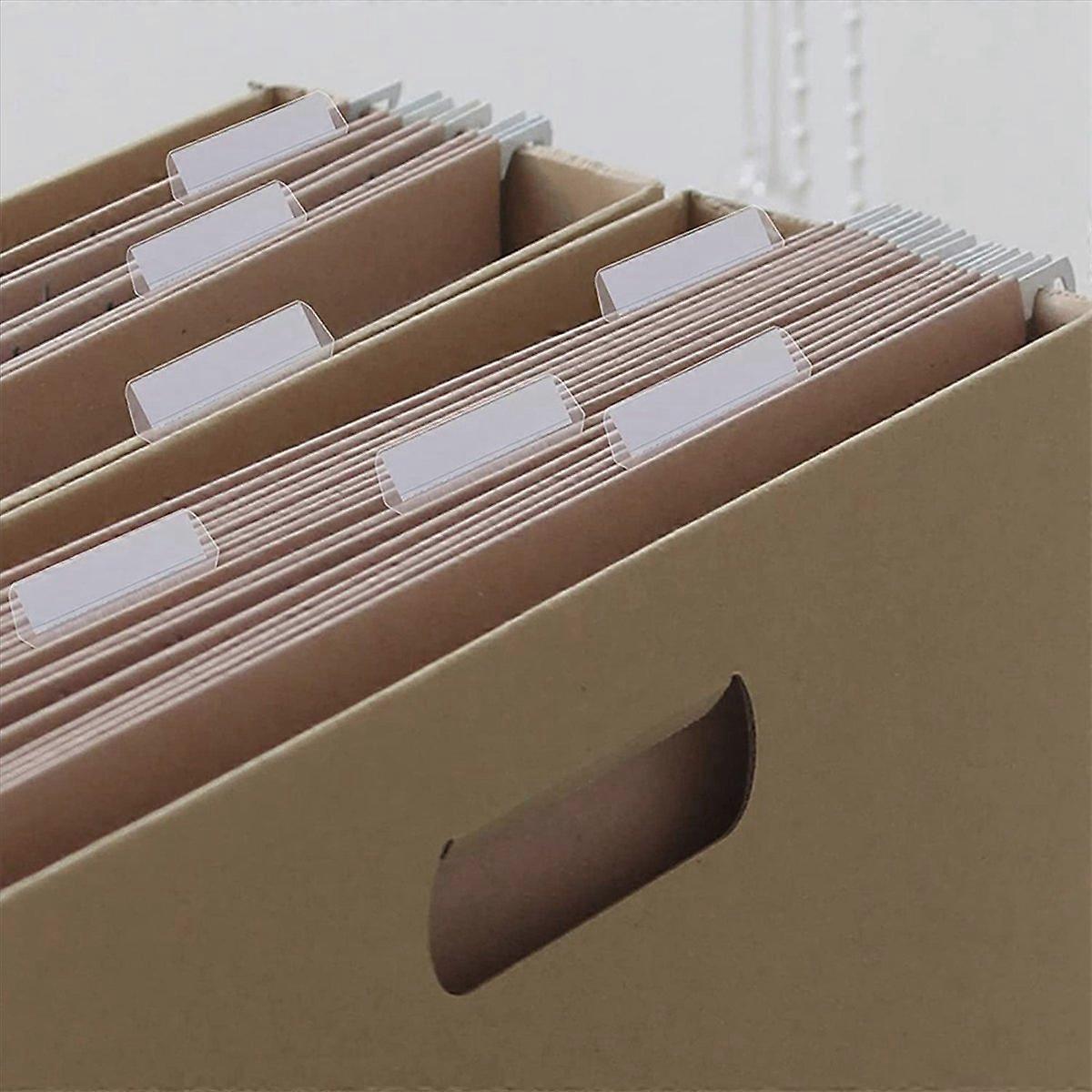 60 Sets Hanging File Tabs and Inserts,Colorful File Folder Labels