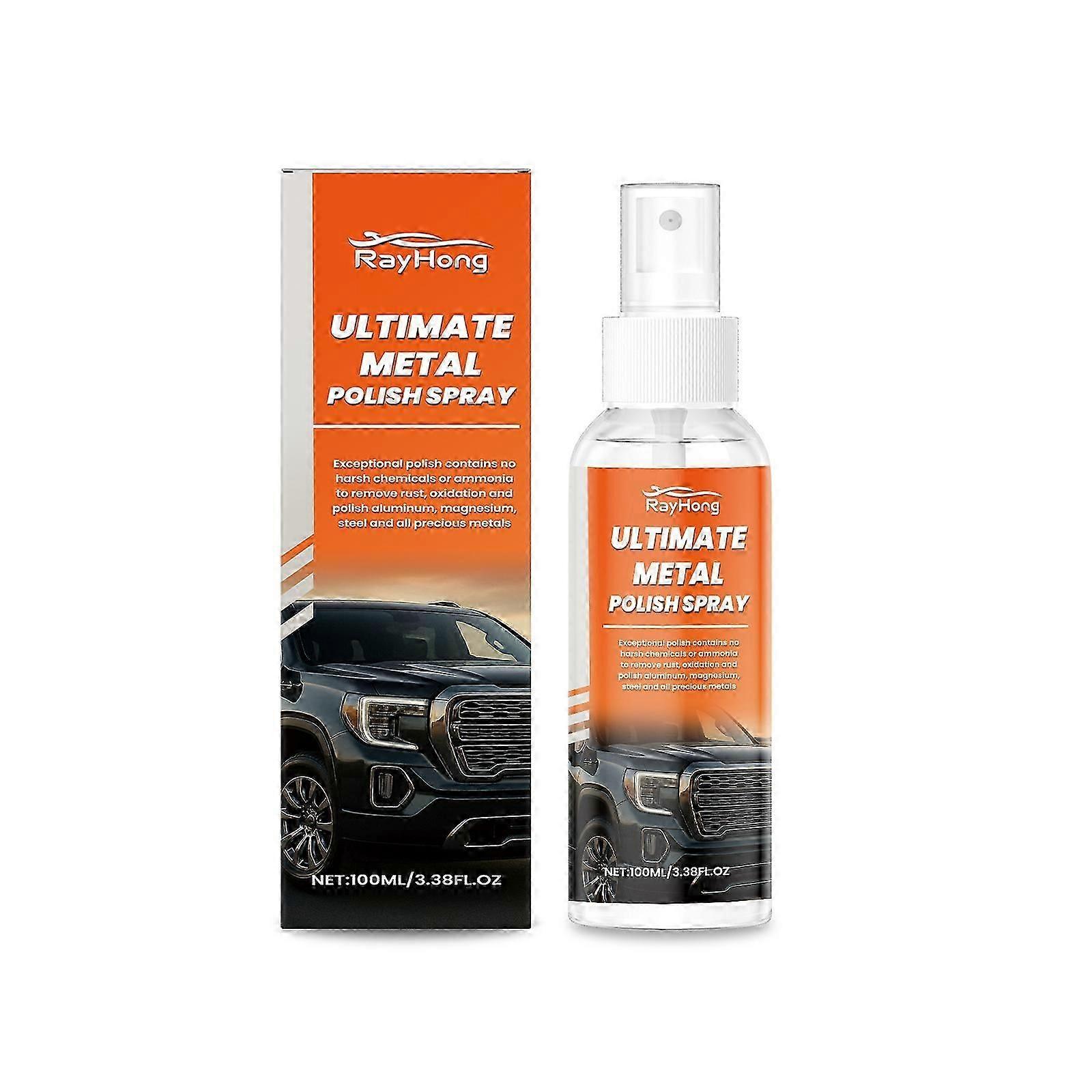 Premium Car Metal Rust Remover  FastActing Rust Dissolver with Citric Acid  Hydroxyethylenediphosphonic Acid, 100ml  Easy SprayOn Solution for Re