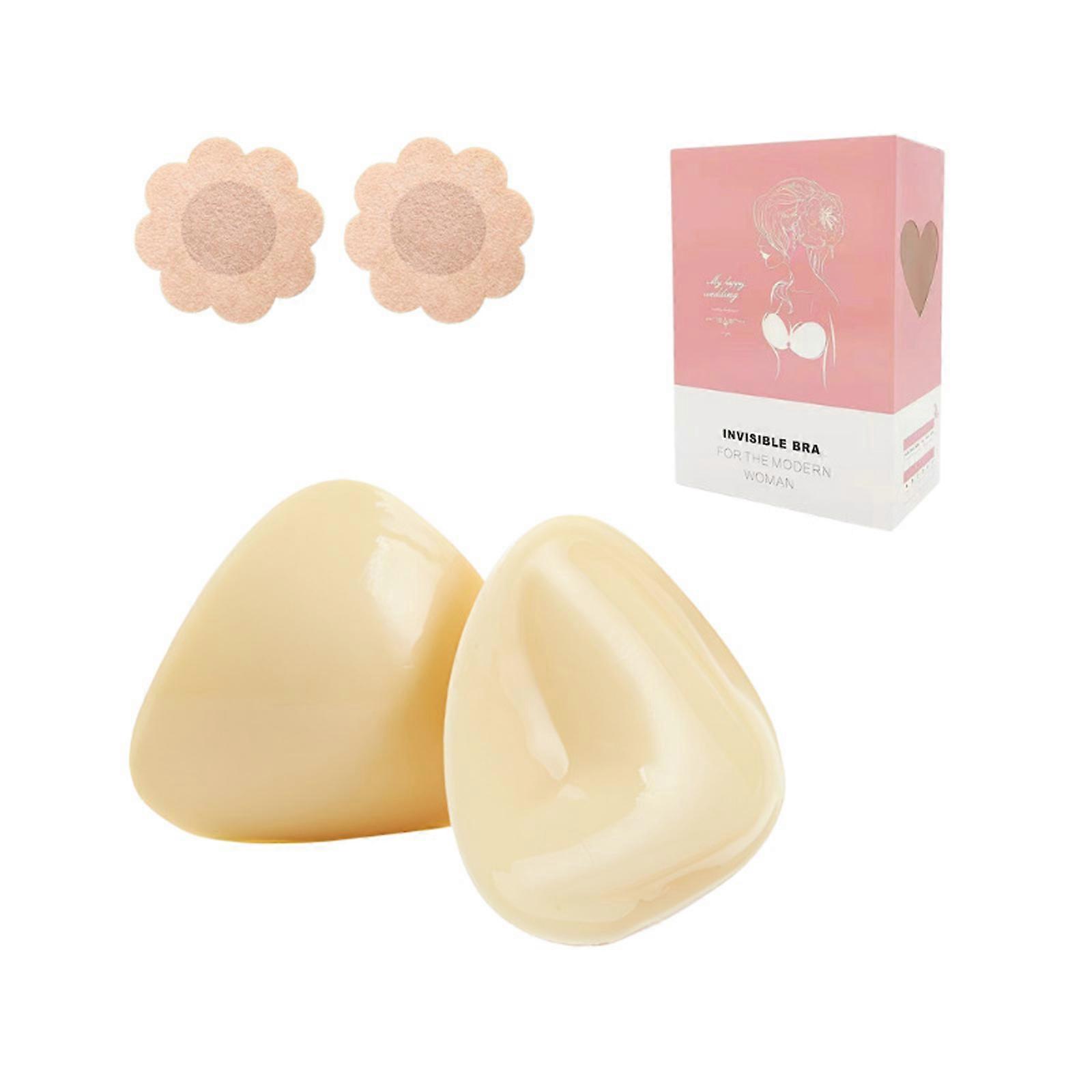 Double-Sided Sticky Bra Pads Inserts - Instant Lift Push Up Bikini Pad Reusable"