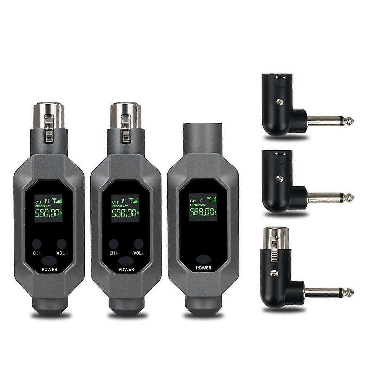 מקלט משדר מיקרופון אלחוטי המחובר למערכת מיקרופון אלחוטית XLR למיקרופון מעבה דינמי 48V, B