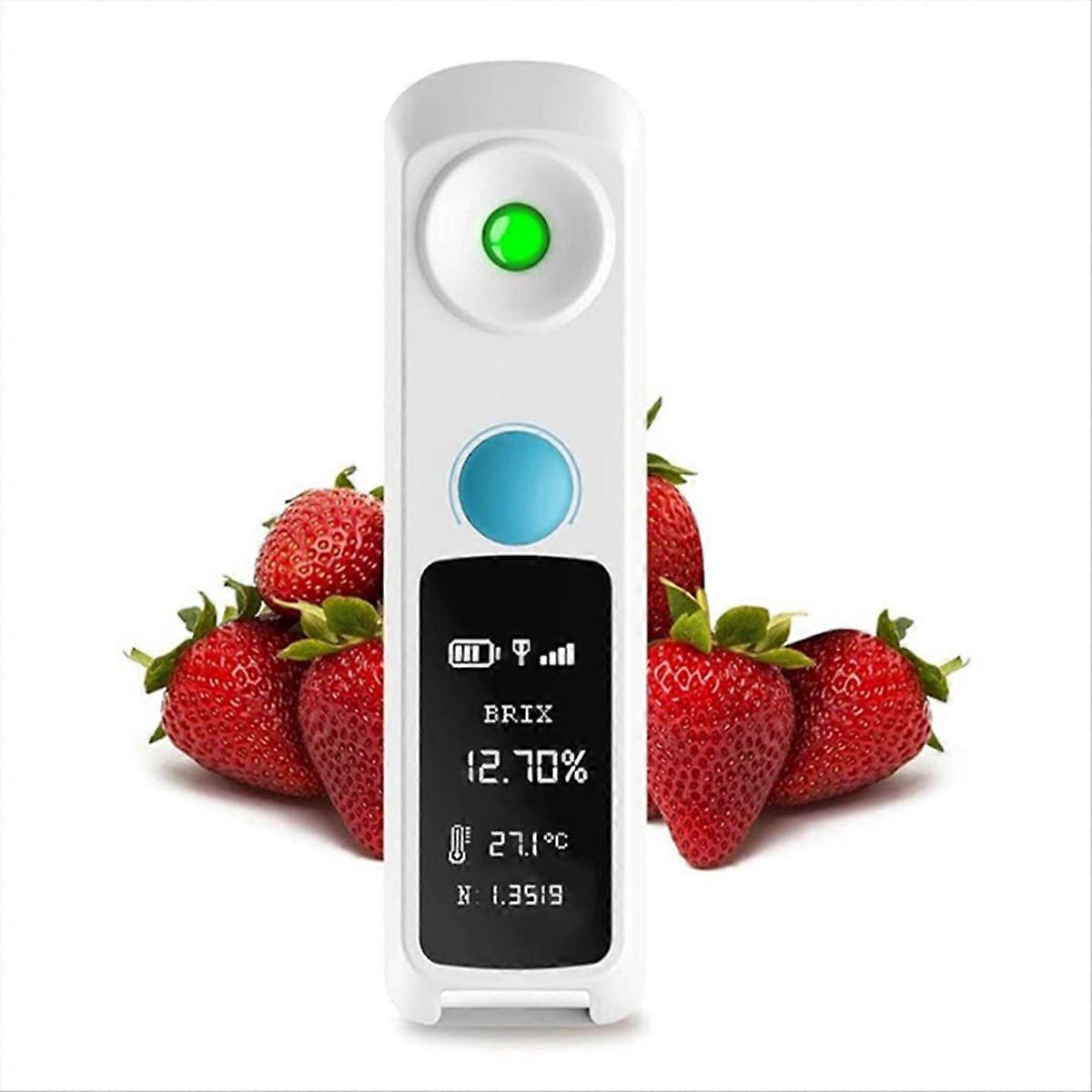 Refractometer - 0-32% Range, ±0.1% Accuracy, Waterproof, Rechargeable