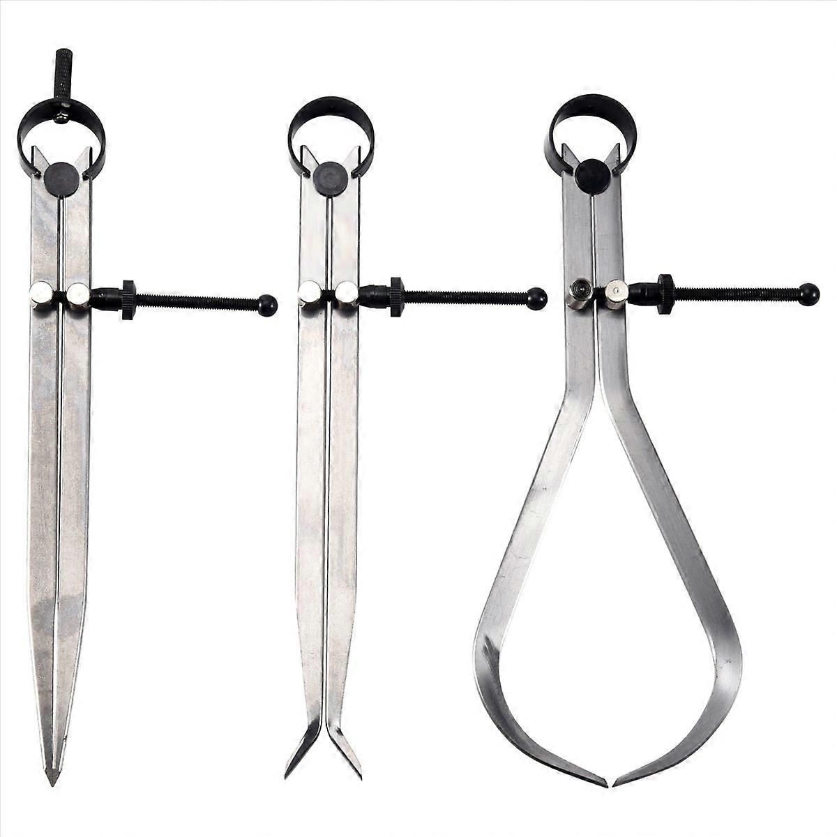 Spring Inside Outside Caliper Set 8-Inch Machinist Tools 3-Pack