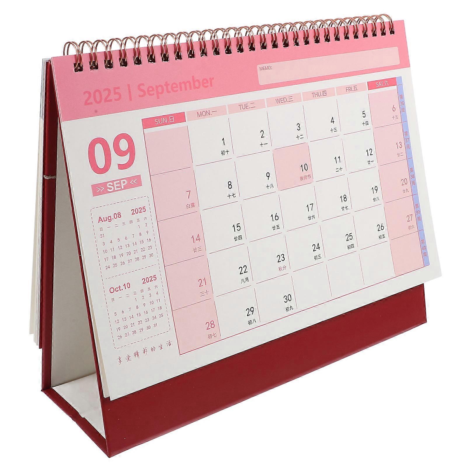 Spiral Binding Desktop Calendar for Office Desk Calendar