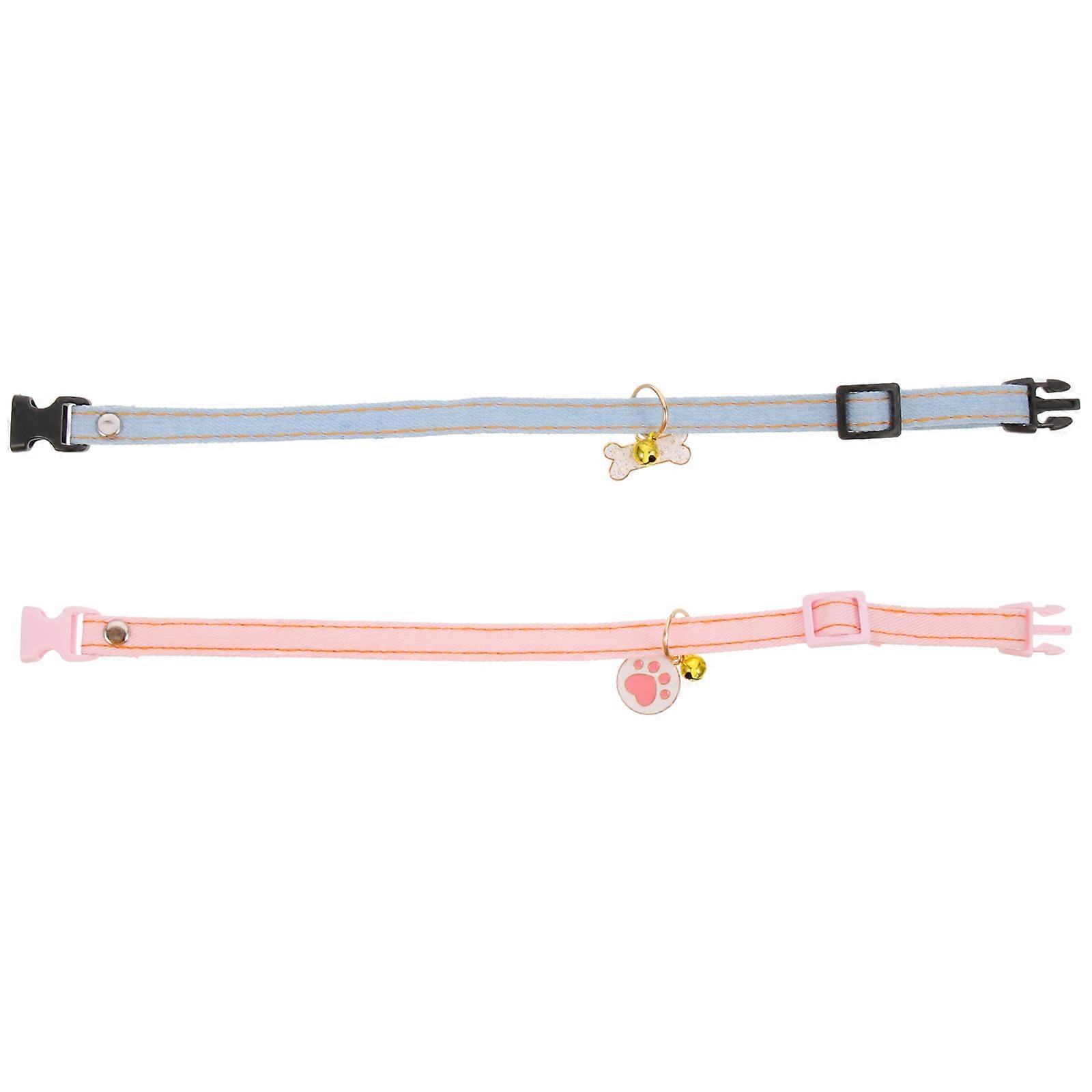 Adjustable Cat Breakaway Collar Kitten Neck Collar Set 8Pcs for Pet