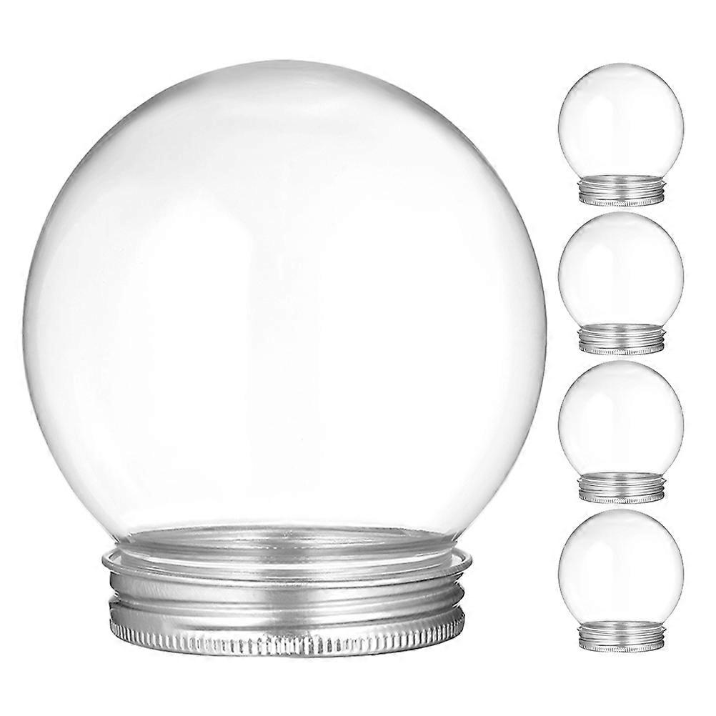 Transparent Snow Globe Plastic Candy Bottle for Storage 5Pcs