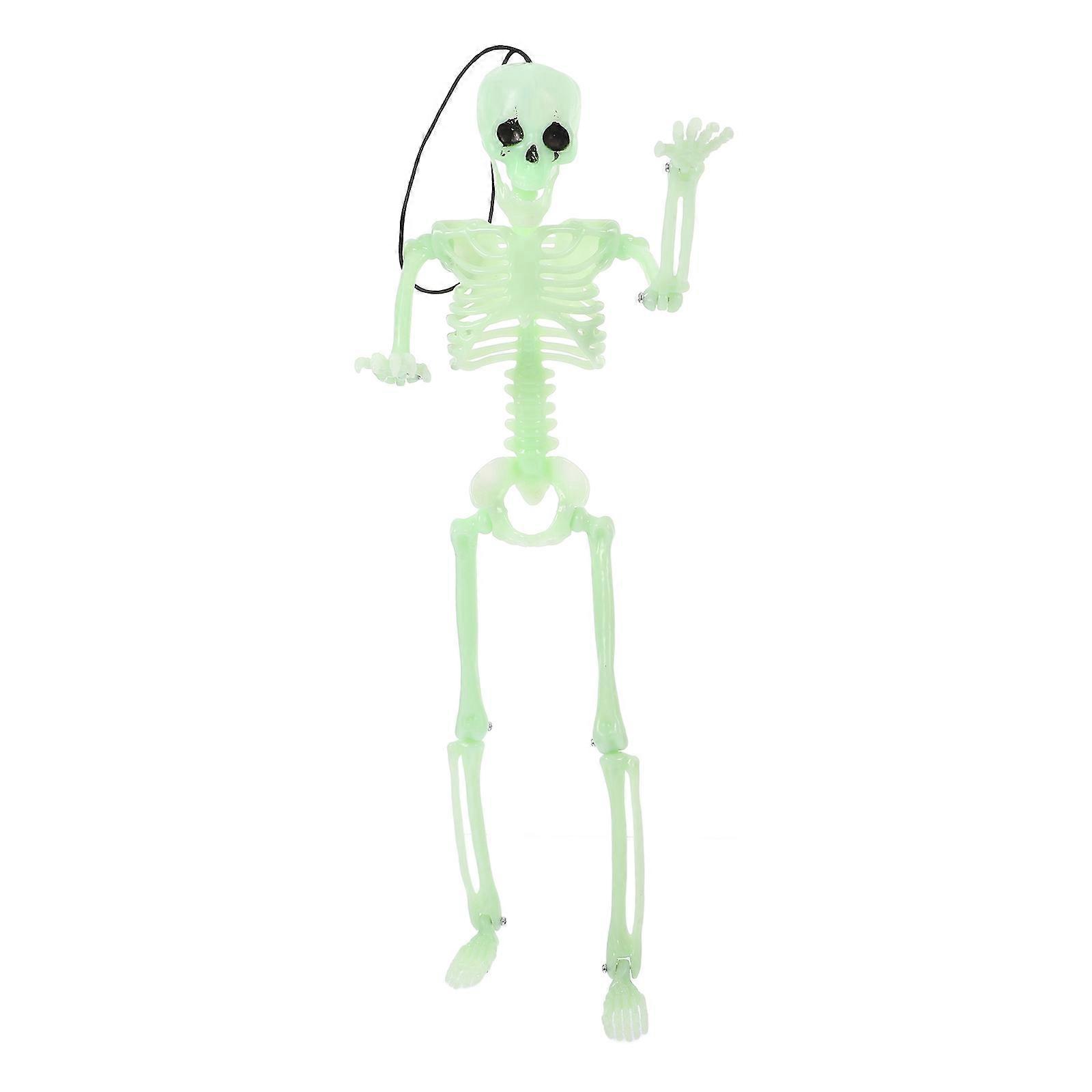 Glow-in-The-Dark Skeleton for Halloween Decoration with Posable Feature