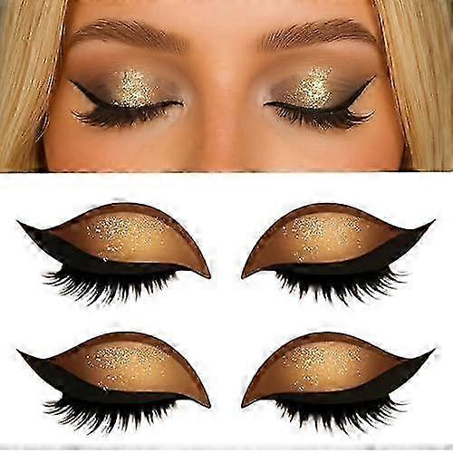 2 Pairs Lazy Eye Shadow Eyelash Patch, 2025 New Eyeshadow Eyelash Stickers, 3-in-1 Self-Adhesive Reusable Fast Eye Makeup Stickers with False Lashes,