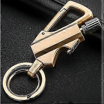 Multifunktionel match petroleum lighter udendørs vandtæt bærbar flaskeåbner nøglering