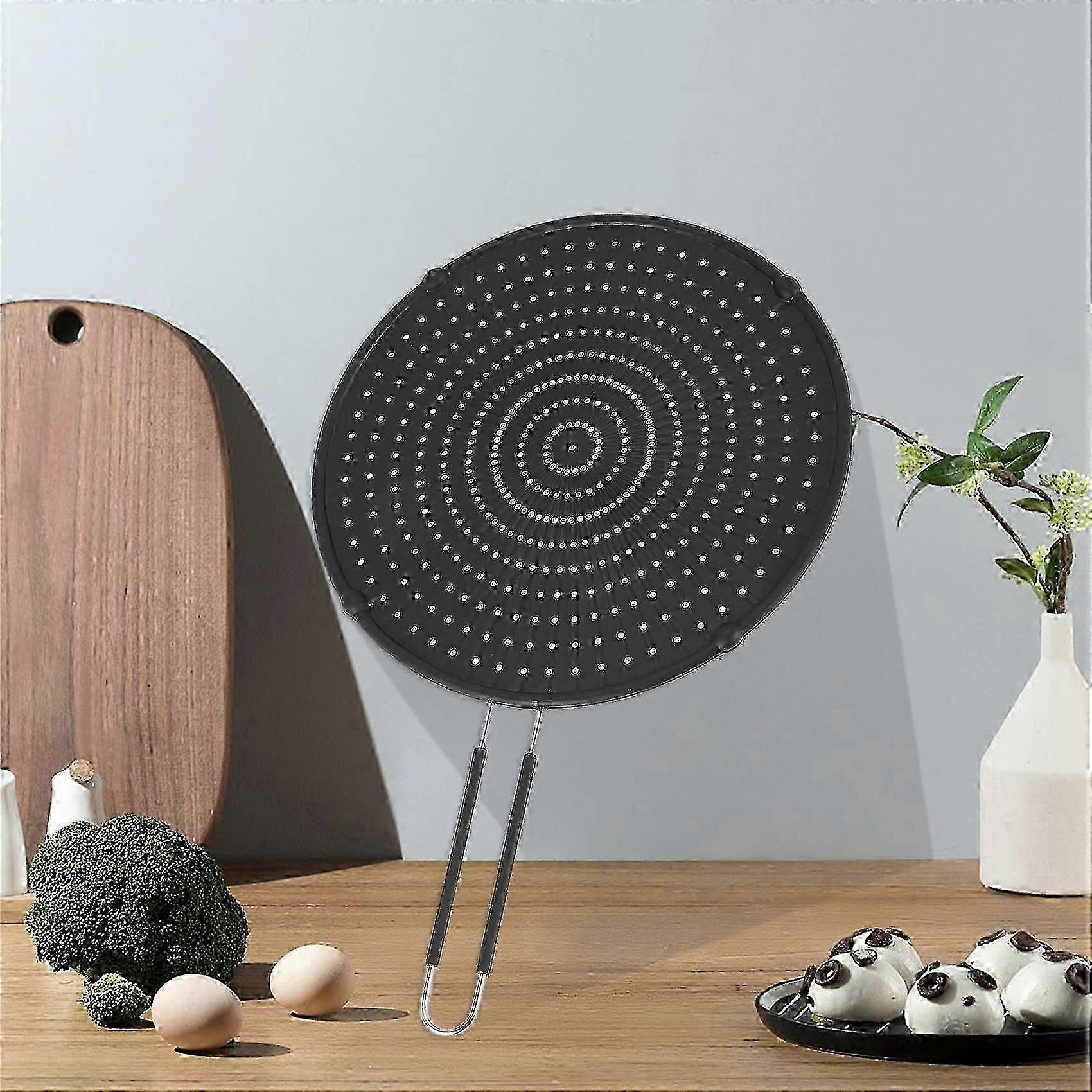 Splatter Screen for Skillet Cooking, 32cm Nonstick Silicone Guard