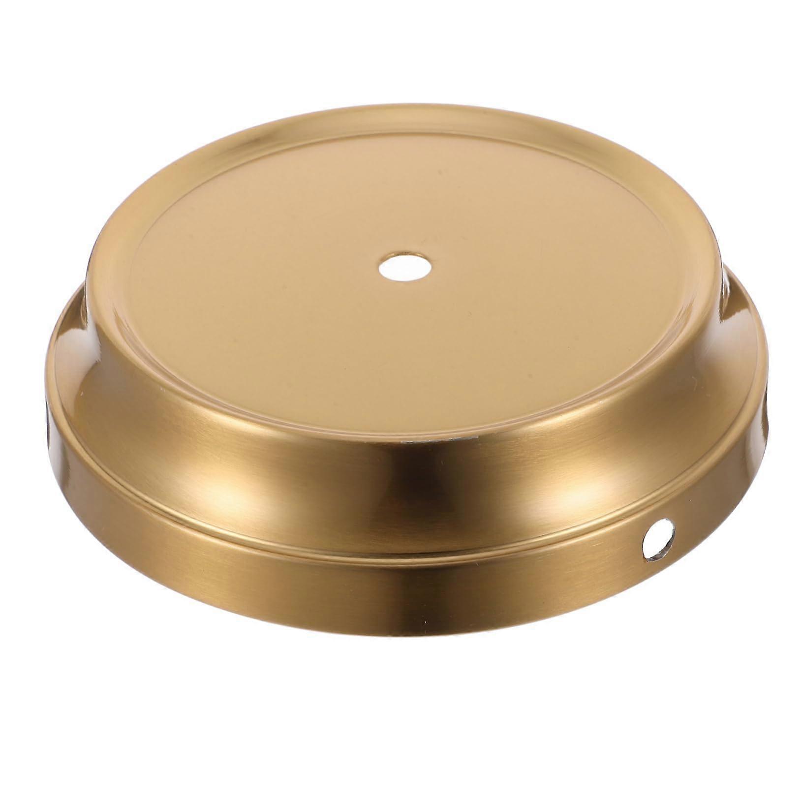 Iron Lamp Base with Durable Iron Construction, Detachable Design, Stylish Plated Finish for Desk