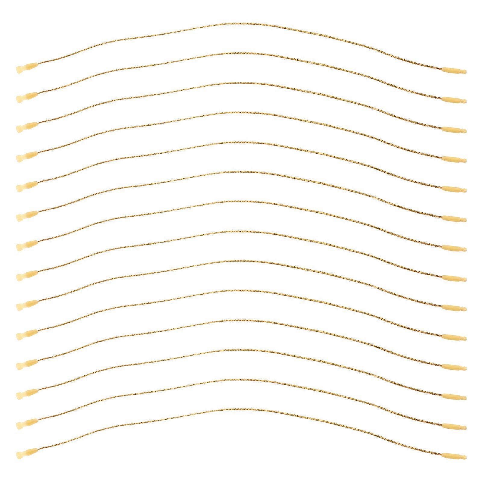 100Pcs Christmas Ornament Hanging Strings with Snap Locking Ropes Golden