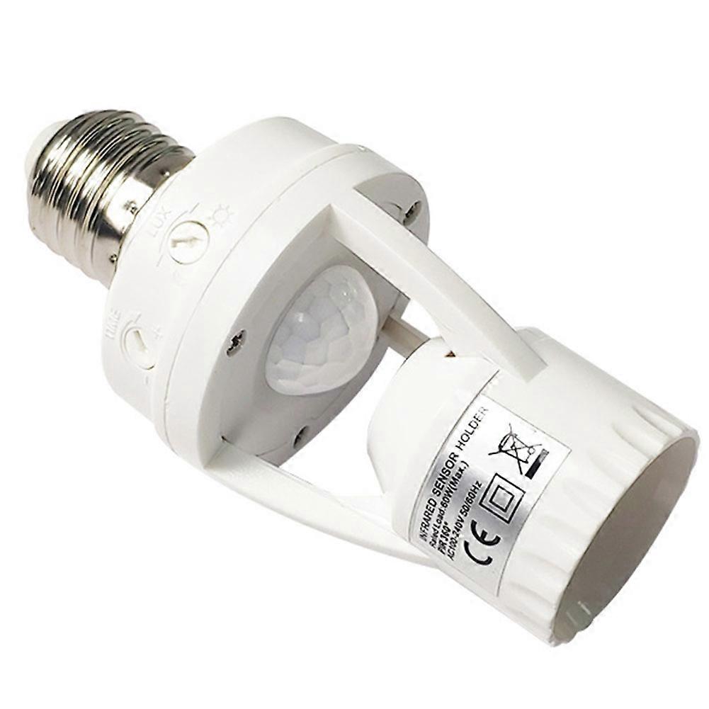 Smart Motion Sensor Light Bulb Holder PIR Induction Adapter Lamp Base Converter Automatic LED Switch for Home Corridor